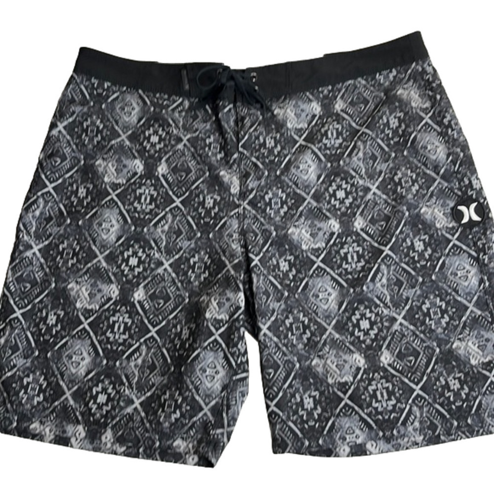 hurley mens board shorts, size 36, drawstring closure, Velcro back pocket